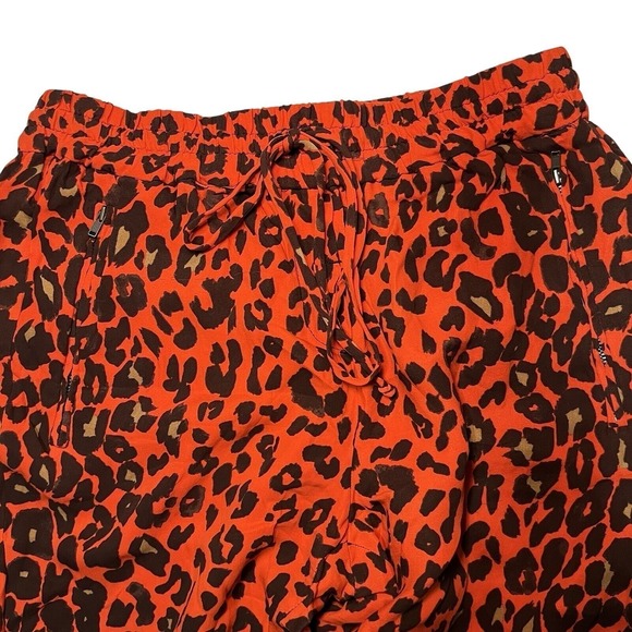 A.L.C. Silk Red Leopard Tank Tapered Set Sz Large maximalist chic boho eclectic - Picture 10 of 10